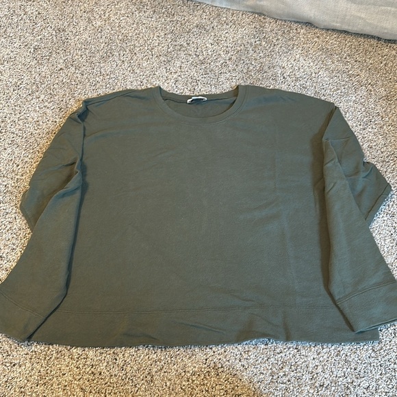 James Perse Olive Green Lightweight 100% Cotton Sweatshirt, Size 3 (large), EUC - Picture 7 of 7